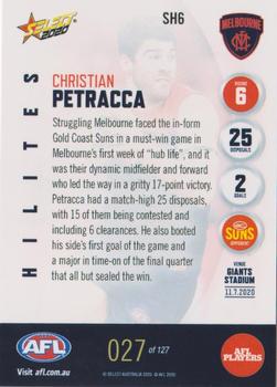 2020 Select AFL Hilites #SH6 Christian Petracca Back